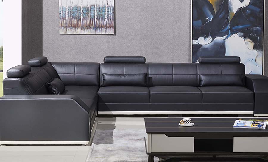 Emma - L- Leather Sofa Lounge Set